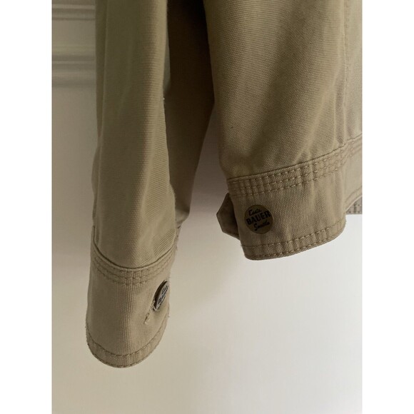 Eddie Bauer Seattle USA Tan Beige Light Brown Size L Jacket Zip Up Long Sleeve - Picture 14 of 14